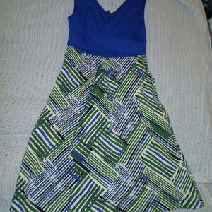HD in Paris Anthropology Royal Blue Green Dress
